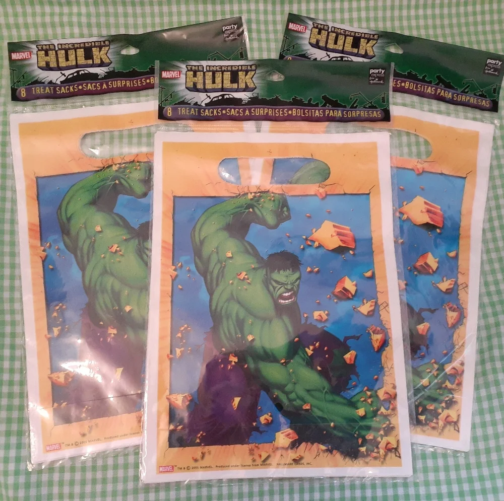 24 Incredible Hulk Party Treat Sacks by Hallmark